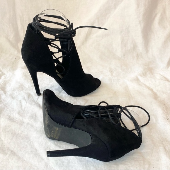 Qupid Lace-Up Heels - Picture 10 of 15
